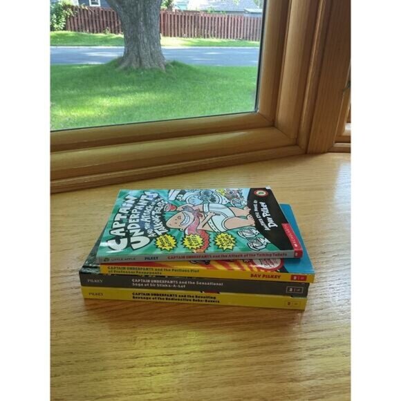 Captain Underpants Hardcover and Softcover Set Of 4 Books By Dav Pilkey - Picture 1 of 4